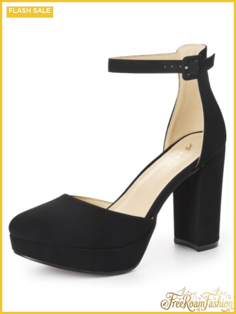Women's Platform Closed Toe Heels Chunky Block Pumps Formal Dress Shoes